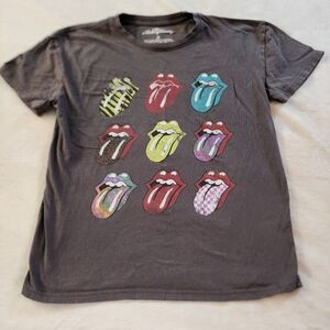 The Rolling Stones Gray Tshirt With Graphics Size Medium